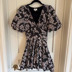 HEMANT & NANDITA Black and Purple Mini Dress